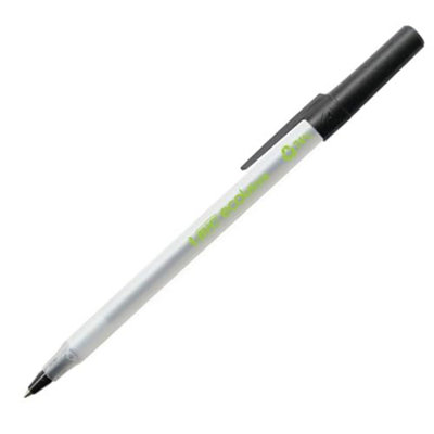 BIC Round Stic ECOlutions Ballpoint Pens - Box of 60 - Black - Medium ...