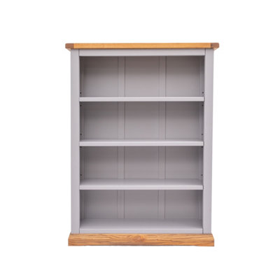 Biccari Grey Bookcase 120x90x25cm