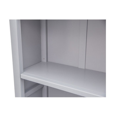 Biccari Grey Bookcase 180x90x30cm