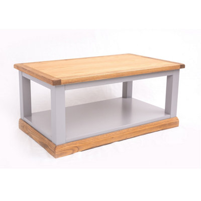 Biccari Grey Coffee Table with Shelf