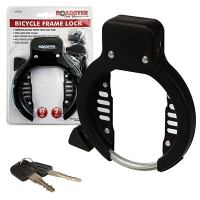 Bicycle Steel Frame Lock Bicycle Bike Cycle Black 2 Keys Security ...
