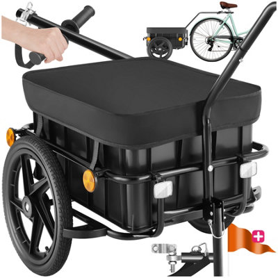 Bicycle Trailer CargoXpress - multifunctional hand cart, 50kg load capacity - black