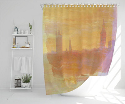 BIG BEN yellow MIST (Shower Curtain) / Default Title Price Comparisons | Compare The Build