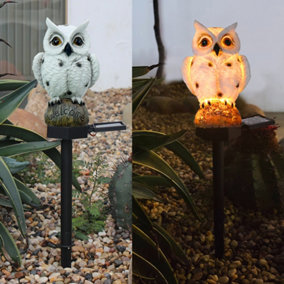 Big-Eyed Owl LED Solar Outdoor Landscape Garden Decoration Light