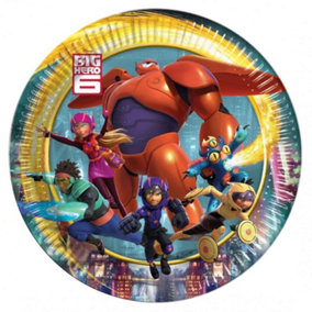 Big Hero 6 Paper Characters Disposable Plates (Pack of 8) Multicoloured (One Size)