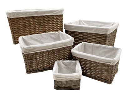 Big Huge Deep Living Room Fireplace Log Basket Full Wicker Storage Box Oak Extra Large 52 x 38.5 x 29 cm - 3