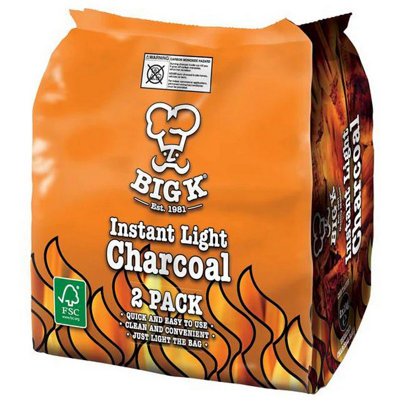 Barbecue Just Light The Bag Charcoal Big K BBQ Instant Light