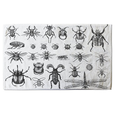 big set of insects bugs beetles and bees, fleas many species in vintage old hand drawn style (Bath Towel) / Default Title Price Comparisons | Compare The Build