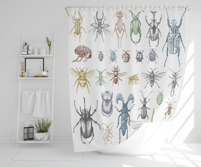 big set of insects bugs beetles and bees many species in vintage old hand drawn style (Shower Curtain) / Default Title Price Comparisons | Compare The Build