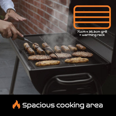 Big Smokey Charcoal BBQ Portable Barbecue Smoker Non-Stick Grill ...