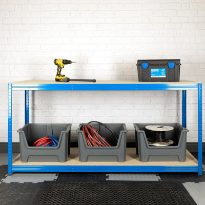 BiGDUG Essentials Industrial Workbench - Melamine Workstation Table ...