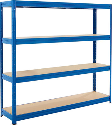 BiGDUG Heavy Duty Garage Shelving Unit - 1770H x 2000W x 450D mm - 600kg Per Shelf, 2400kg Per Bay - 4 Tier Blue Racking