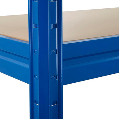 BiGDUG Heavy Duty Garage Shelving Unit - 1770H x 2000W x 450D mm - 600kg Per Shelf, 2400kg Per Bay - 4 Tier Blue Racking