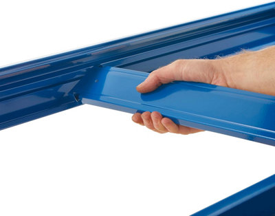 BiGDUG Heavy Duty Garage Shelving Unit - 1770H x 2000W x 450D mm - 600kg Per Shelf, 2400kg Per Bay - 4 Tier Blue Racking