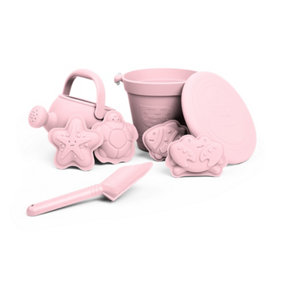 Bigjigs Toys 5 Piece Silicone Beach Bundle - Blush Pink