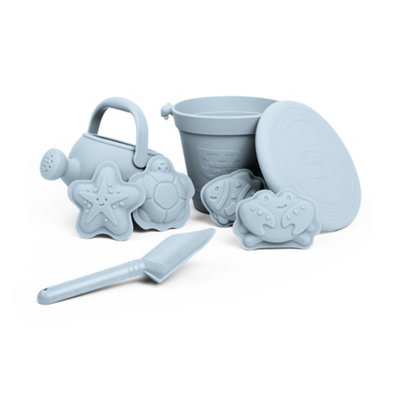 Bigjigs Toys 5 Piece Silicone Beach Bundle - Dove Grey