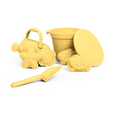 Bigjigs Toys 5 Piece Silicone Beach Bundle - Honey Yellow