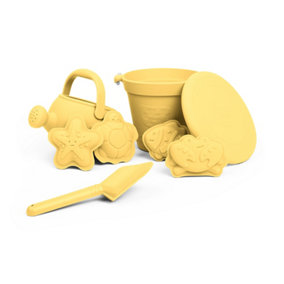 Bigjigs Toys 5 Piece Silicone Beach Bundle - Honey Yellow