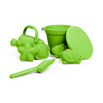 Bigjigs Toys 5 Piece Silicone Beach Bundle - Meadow Green