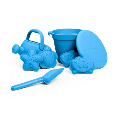 Bigjigs Toys 5 Piece Silicone Beach Bundle - Ocean Blue