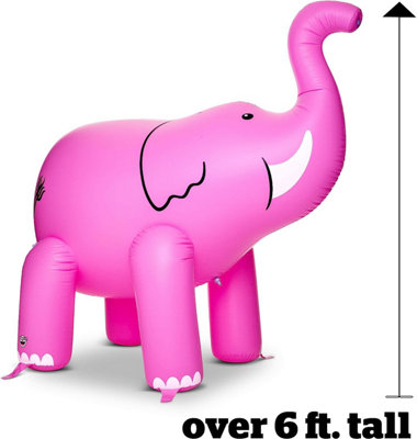 BigMouth Inc. Giant Pink Elephant Inflatable Kids Yard Sprinkler