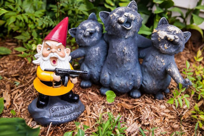 BigMouth The Angry Little Scarface Gnome Garden Decor