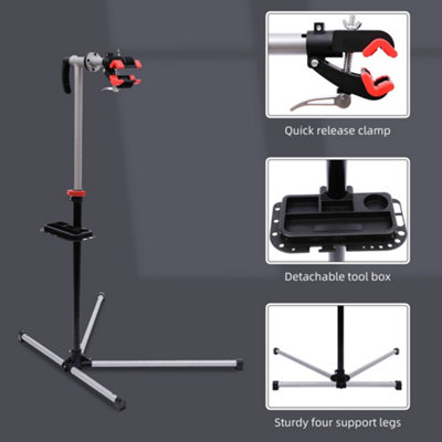 Bike Cycle Bicycle Repair Work Stand Maintenance Display Rack Tool Adjustable - 4