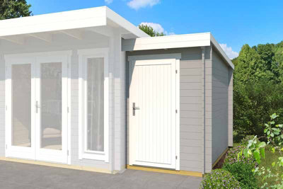 Bike Extension 2600-Log Cabin, Wooden Garden Room, Timber Summerhouse, Home Office - L150 x W290 x H210.9 cm