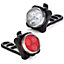 Bike Light Set LED USB Rechargeable Waterproof Bicycle Lights with 4 Lighting Modes