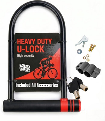 Bike Lock U Shape High Security Bicycle, Motorbike & Scooter Protection ...