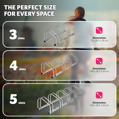 Bike Rack, for ground or wall-mounting 4 - silver