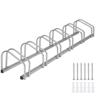 Bike Rack, for ground or wall-mounting 6 - silver