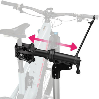 Black Adjustable Bicycle Repair Stand – Height Adjustable 37"-62", 30kg Capacity, Tool Tray