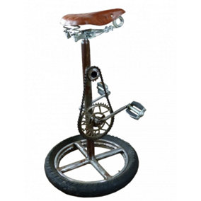 Bike Stool made from Reclaimed Metal