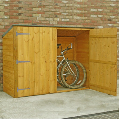 Bike Store Pent Shiplap Garden Bicycle Shed no floor DIY at B Q