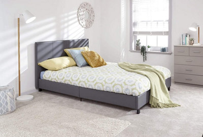 Bilancio Normal 4ft6 Grey PU Bed