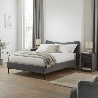 Bilbao Light Grey King Size Bed | DIY at B&Q