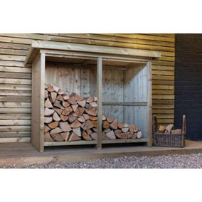 Billington Log Store Small - L96 x W160.6 x H123 cm - Timber