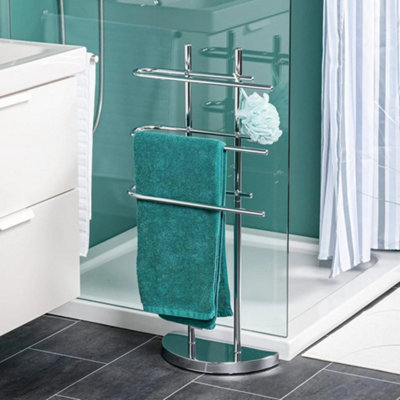 Best HD Pictures about  Free Standing Chrome Towel Rack  with No AI Images