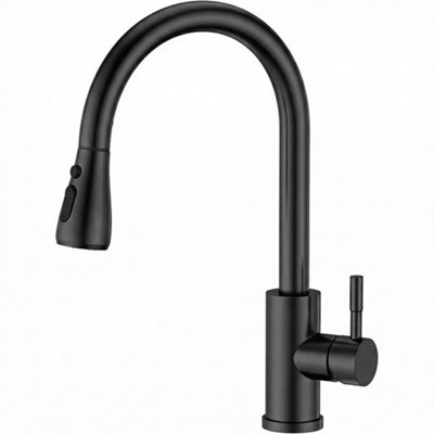 Billtix Black Kitchen Mixer Tap, Kitchen Sink Mixer Taps Pull Out Spout ...