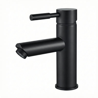 Billtix Matte Black Basin Mixer Tap with Pop Up Waste, in Stainless Steel