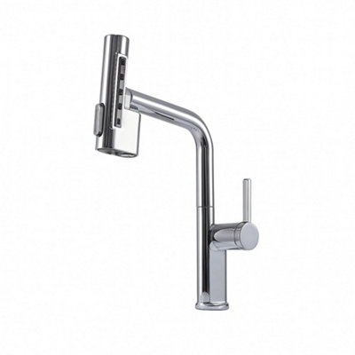 Billtix Modern Pull-Out Kitchen Mixer Tap with Dual Spray Spout Swivel ...