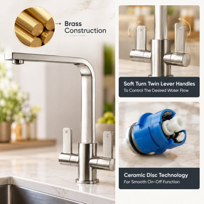 Billtix Stainless Steel Wall Mounted Kitchen Faucet G1/2