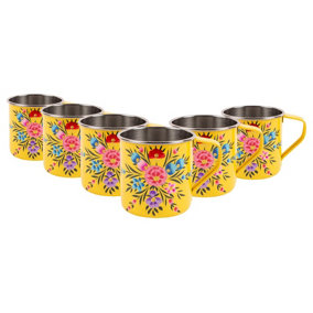 BillyCan - Camping Mugs - 450ml  - Buttercup Pansy  - Pack of 6