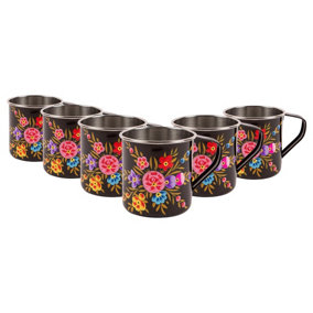 BillyCan - Camping Mugs - 450ml  - Carbon Pansy  - Pack of 6