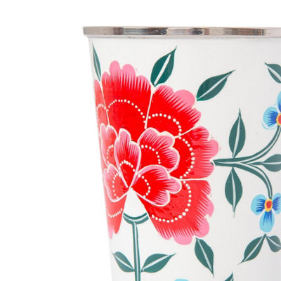 BillyCan Hand-Painted Picnic Cup - 300ml - Cotton Peony