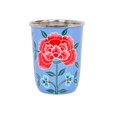 BillyCan Hand-Painted Picnic Cup - 300ml - Ocean Peony