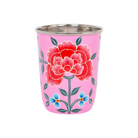 BillyCan Hand-Painted Picnic Cup - 300ml - Raspberry Peony