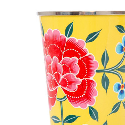 BillyCan Hand-Painted Picnic Cup - 400ml - Buttercup Peony