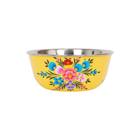 BillyCan Hand-Painted Picnic Snack Bowl - 14.5cm - Buttercup Pansy